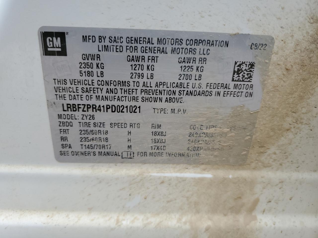 2023 Buick Envision Essence VIN: LRBFZPR41PD021021 Lot: 91045285