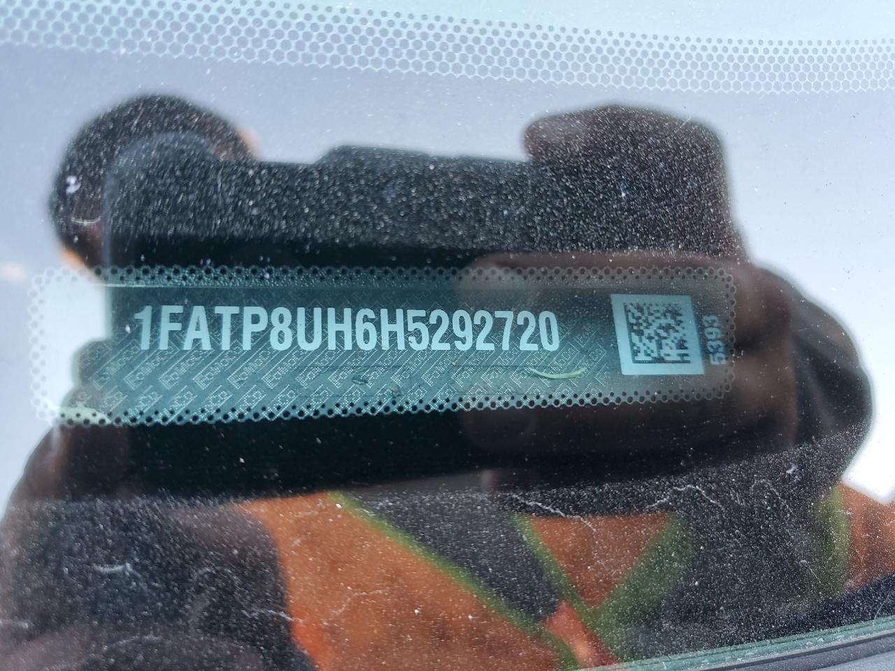 2017 Ford Mustang VIN: 1FATP8UH6H5292720 Lot: 86098145