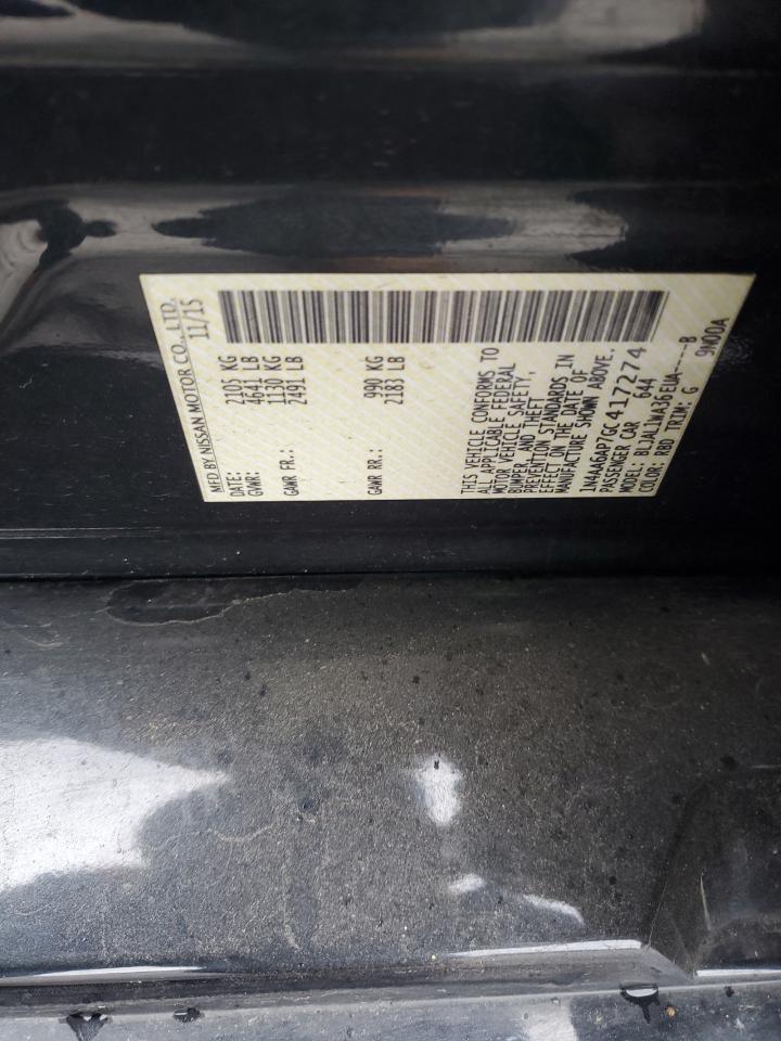 2016 Nissan Maxima 3.5S VIN: 1N4AA6AP7GC417274 Lot: 85956195