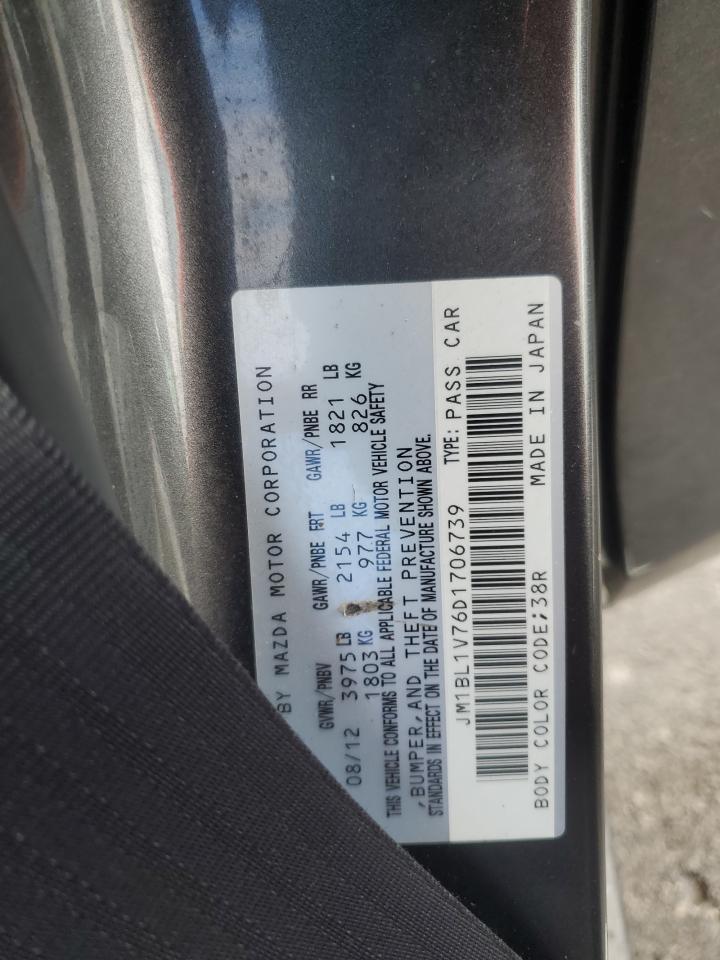 2013 Mazda 3 I VIN: JM1BL1V76D1706739 Lot: 90614345