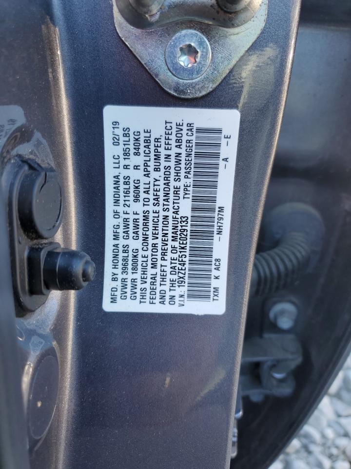 2019 Honda Insight Ex VIN: 19XZE4F51KE029133 Lot: 81121915