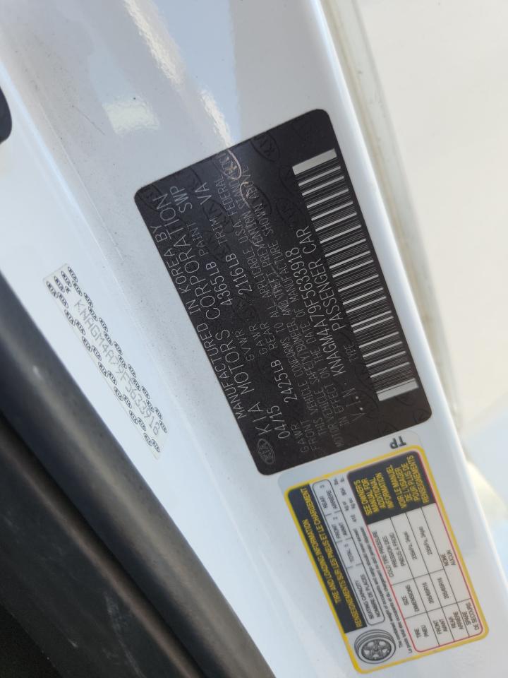 2015 Kia Optima Lx VIN: KNAGM4A79F5633918 Lot: 82300825