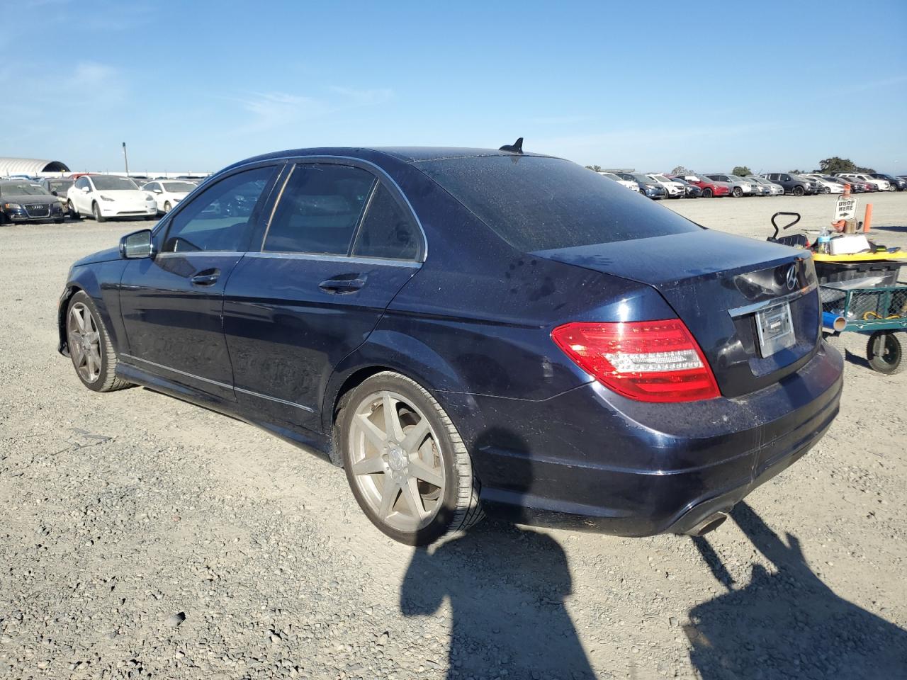2014 Mercedes-Benz C 250 blue sedan gas WDDGF4HB1EA966388 photo #3