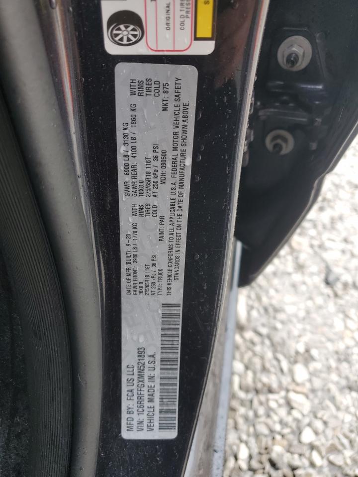 2021 Ram 1500 Big Horn/Lone Star VIN: 1C6RRFFGXMN521893 Lot: 85579235