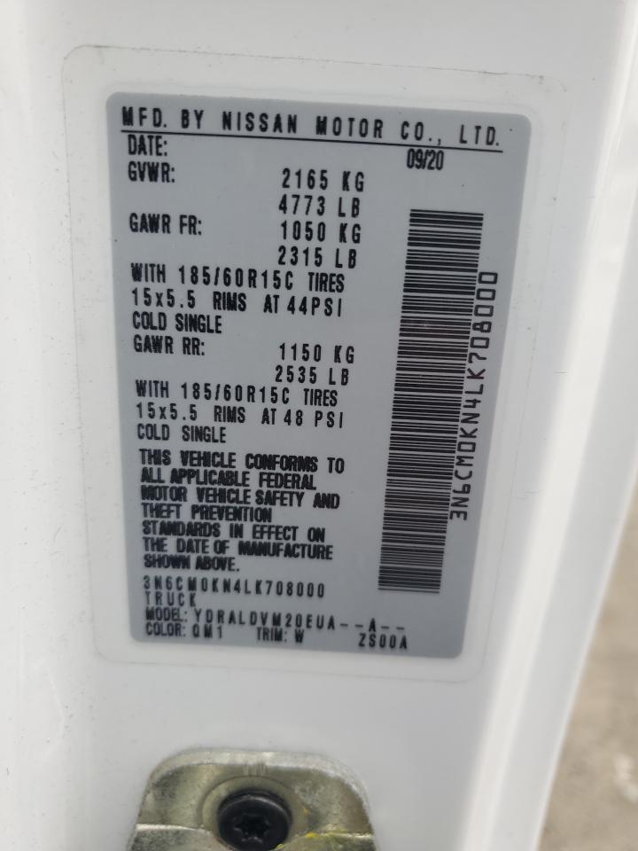 2020 Nissan Nv200 2.5S VIN: 3N6CM0KN4LK708000 Lot: 90086535
