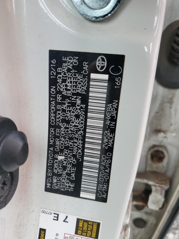 2017 Toyota Prius Prime VIN: JTDKARFP3H3005914 Lot: 86251485