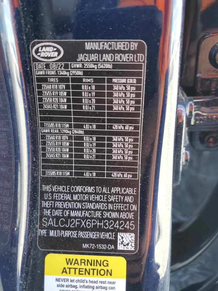 2023 Land Rover Discovery Sport S VIN: SALCJ2FX6PH324245 Lot: 86618565