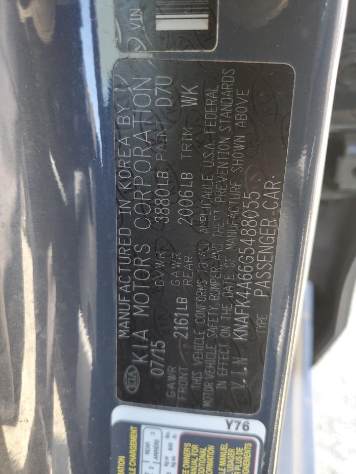 2016 Kia Forte Lx VIN: KNAFK4A66G5488055 Lot: 82241935