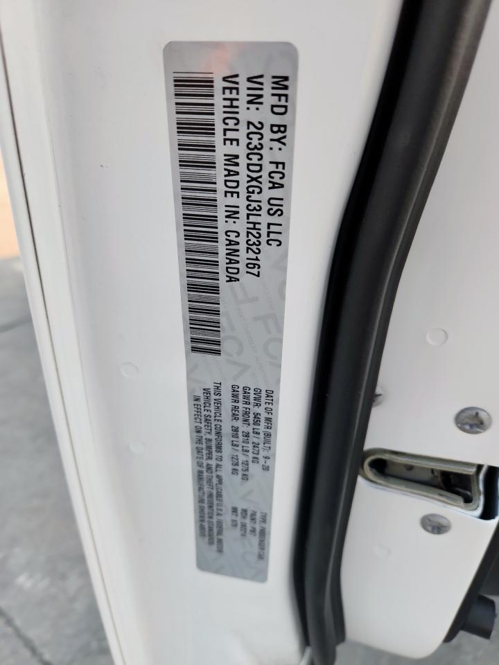 2020 Dodge Charger Scat Pack VIN: 2C3CDXGJ3LH232167 Lot: 82200185