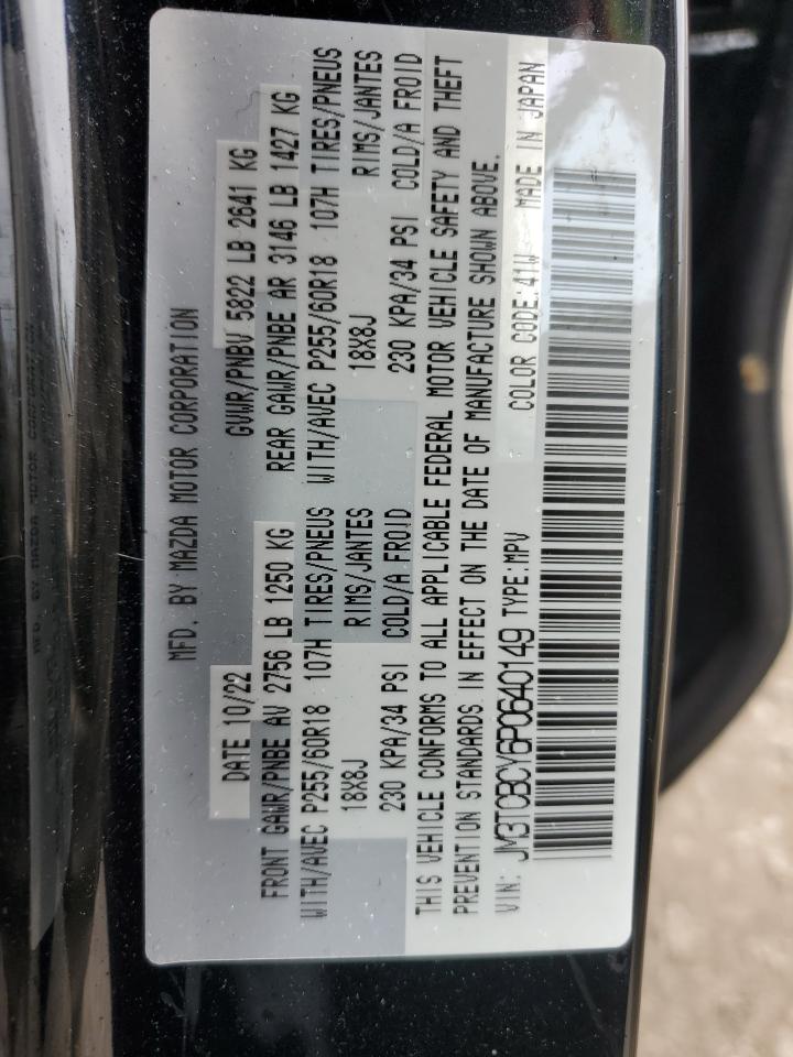 2023 Mazda Cx-9 Touring VIN: JM3TCBCY6P0640149 Lot: 85924545