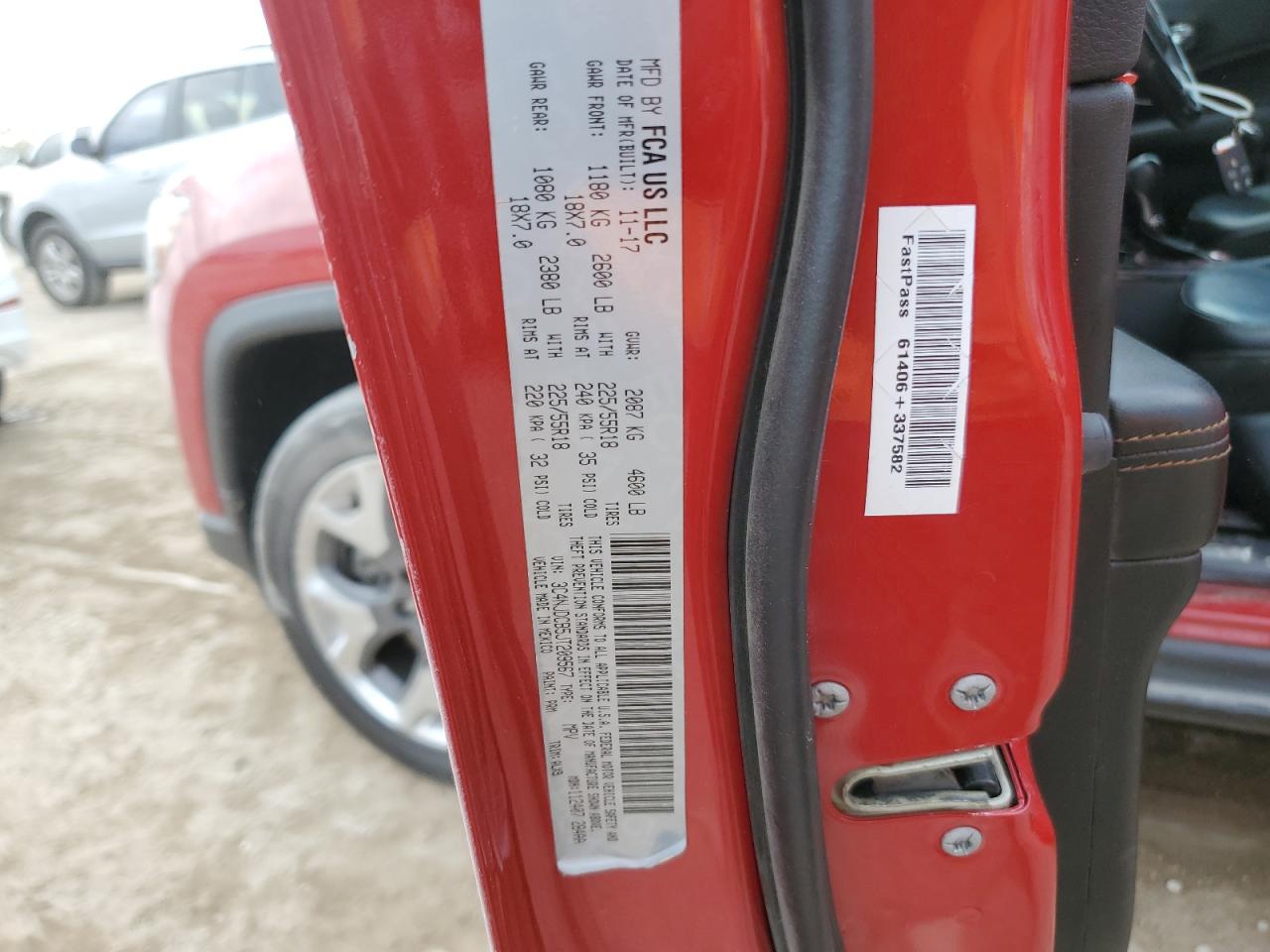 2018 Jeep Compass Limited VIN: 3C4NJDCB5JT209567 Lot: 85487355