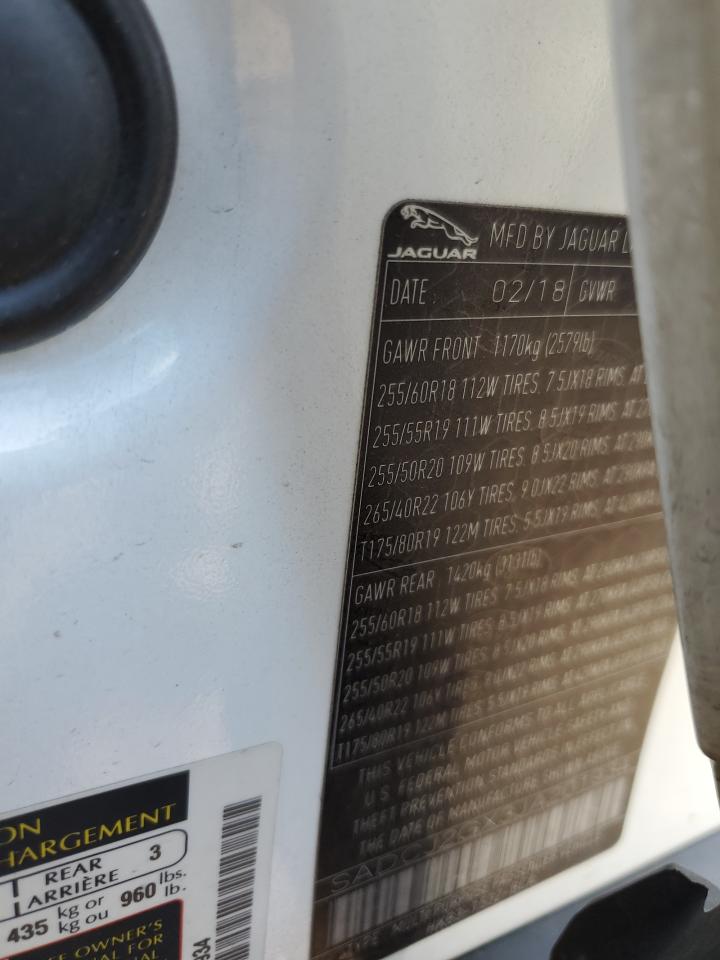 2018 Jaguar F-Pace Premium VIN: SADCJ2GX3JA201934 Lot: 85339785