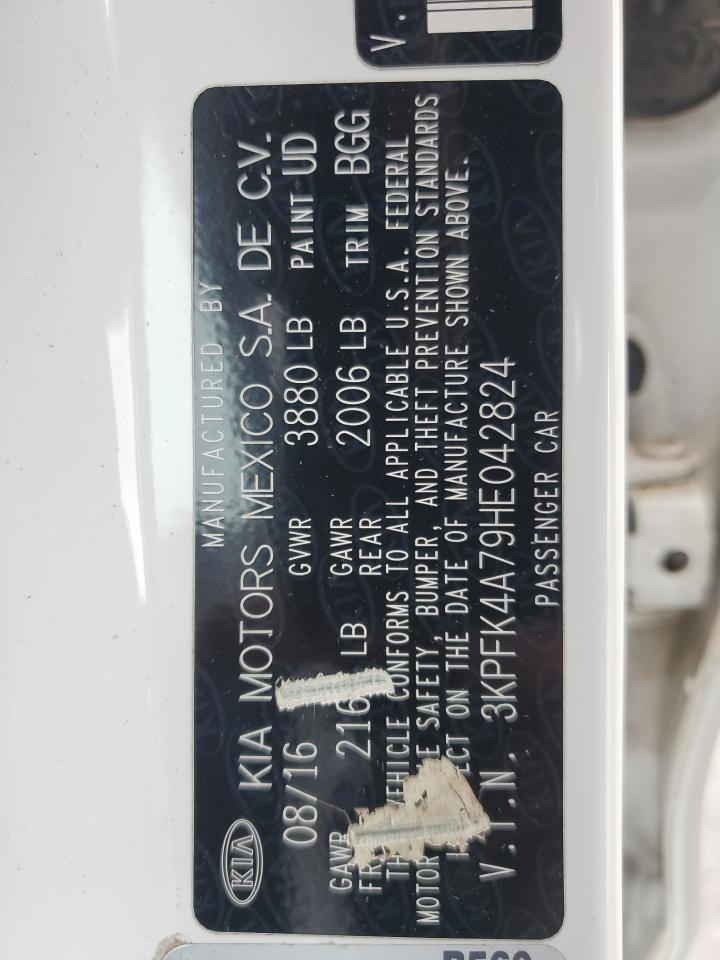 2017 Kia Forte Lx VIN: 3KPFK4A79HE042824 Lot: 87462135