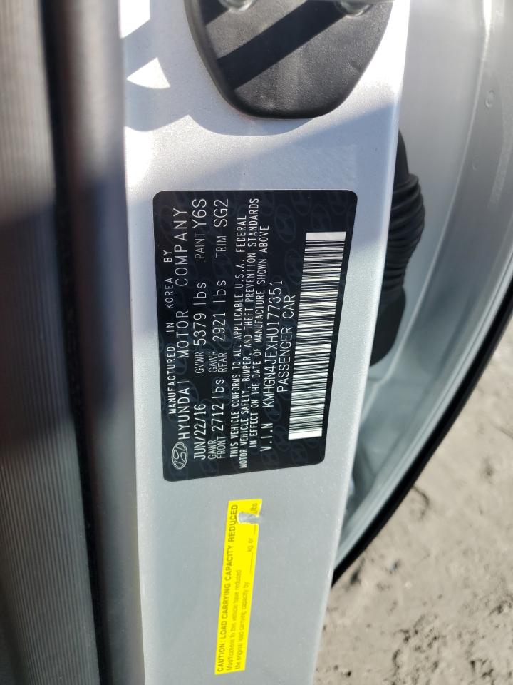 2017 Genesis G80 Base VIN: KMHGN4JEXHU177351 Lot: 90465835