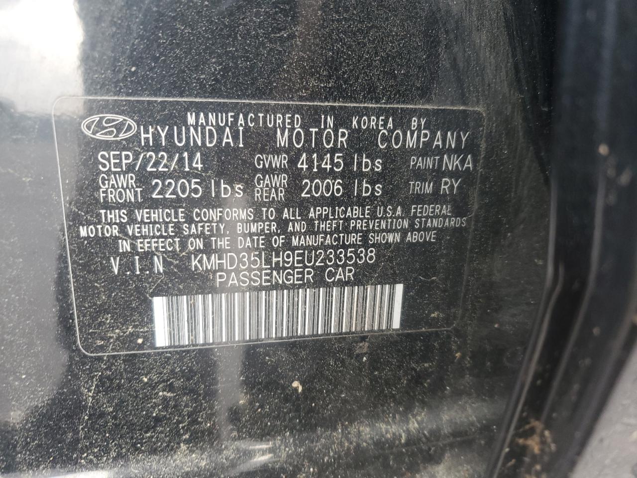 2014 Hyundai Elantra Gt VIN: KMHD35LH9EU233538 Lot: 82390645