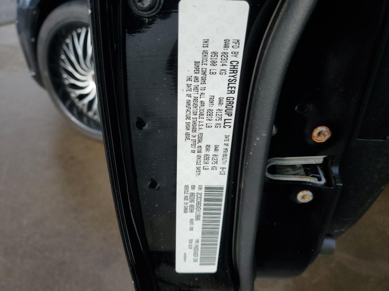 2014 Chrysler 300 S VIN: 2C3CCABGXEH119606 Lot: 90106495