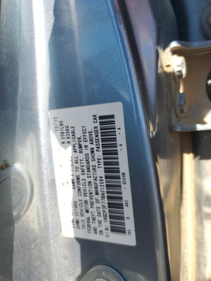 2011 Honda Accord Ex VIN: 1HGCP3F77BA012594 Lot: 85689655