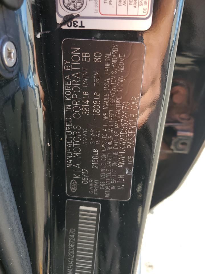 2013 Kia Forte Ex VIN: KNAFU4A23D5672470 Lot: 86792955