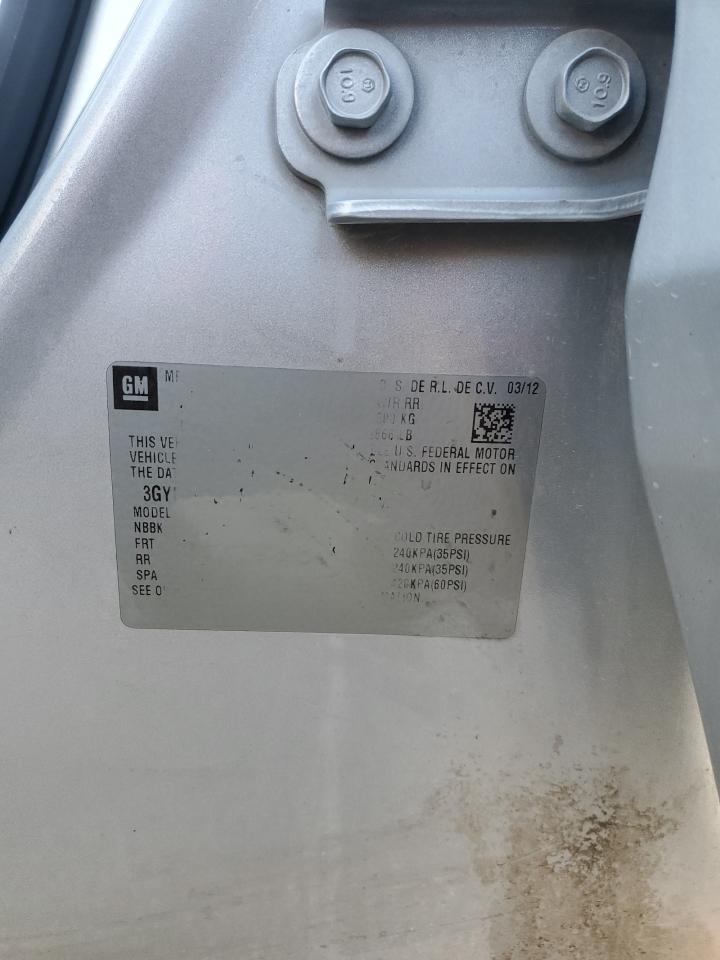 2012 Cadillac Srx VIN: 3GYFNGE37CS587957 Lot: 82317315