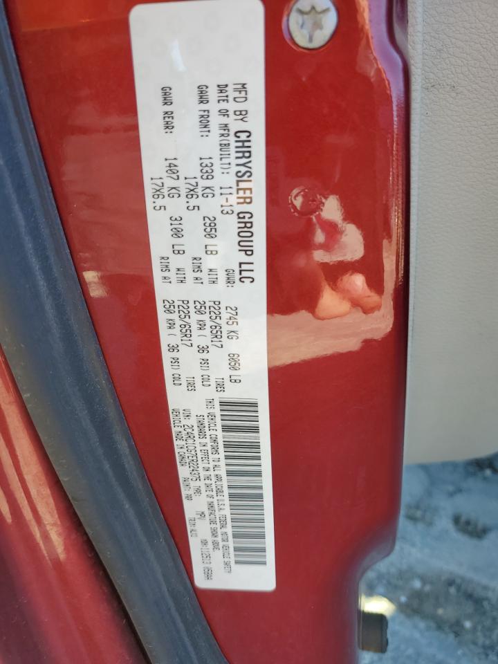 2014 Chrysler Town & Country Touring L VIN: 2C4RC1CG7ER224375 Lot: 81722275