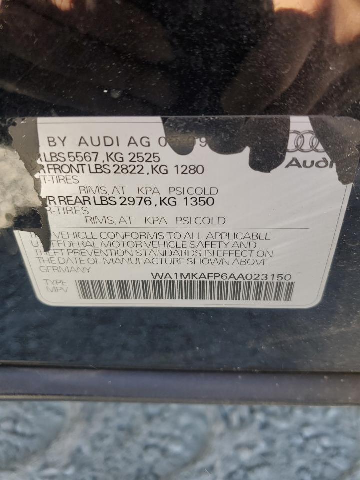 2010 Audi Q5 Premium Plus VIN: WA1MKAFP6AA023150 Lot: 89530645