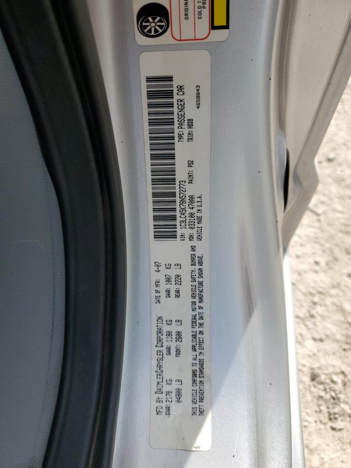 2008 Chrysler Sebring VIN: 1C3LC45K78N572773 Lot: 85842765