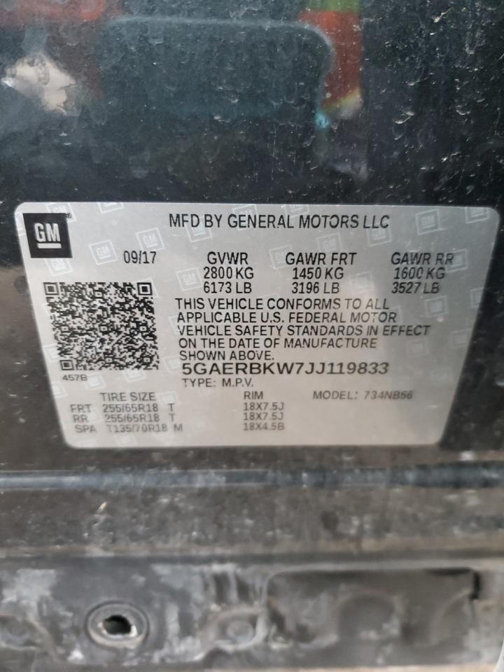 2018 Buick Enclave Essence VIN: 5GAERBKW7JJ119833 Lot: 82596085