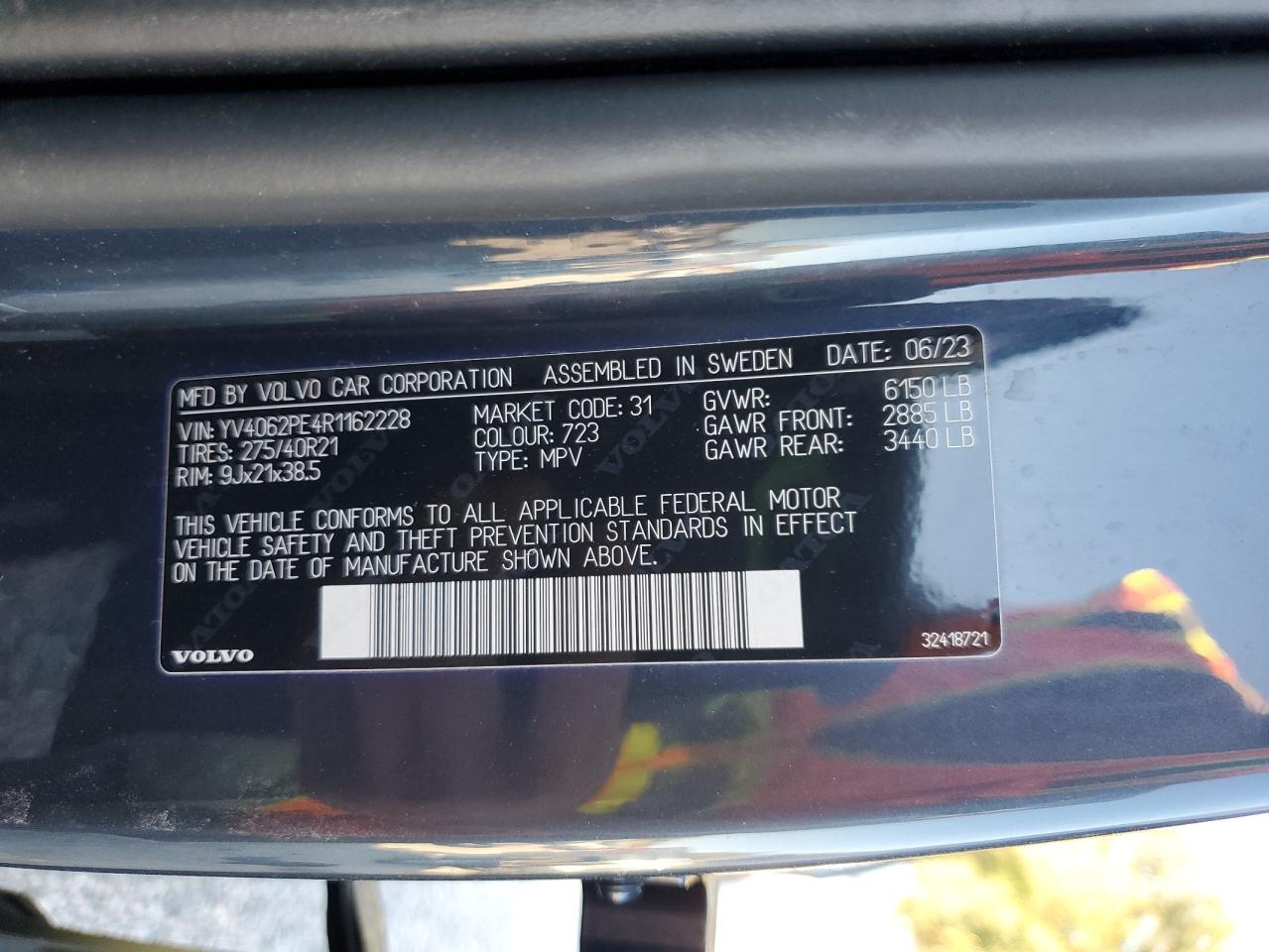 2024 Volvo Xc90 Plus VIN: YV4062PE4R1162228 Lot: 86220845