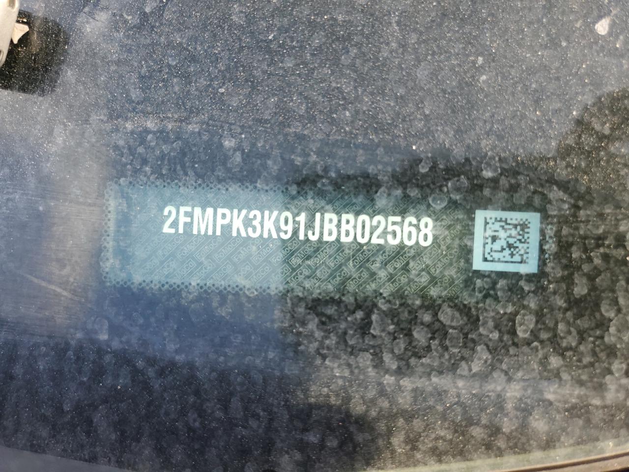 2018 Ford Edge Titanium VIN: 2FMPK3K91JBB02568 Lot: 85937405