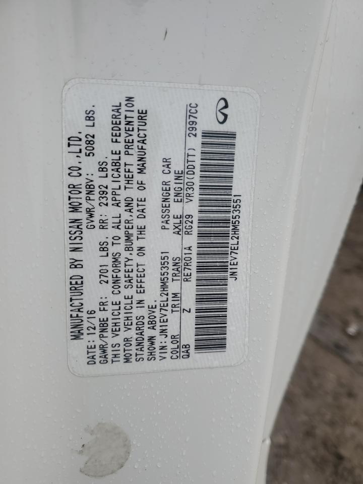 2017 Infiniti Q60 Premium VIN: JN1EV7EL2HM553551 Lot: 82415315