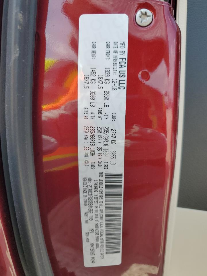 2019 Chrysler Pacifica Touring Plus VIN: 2C4RC1FG8KR604266 Lot: 89712365