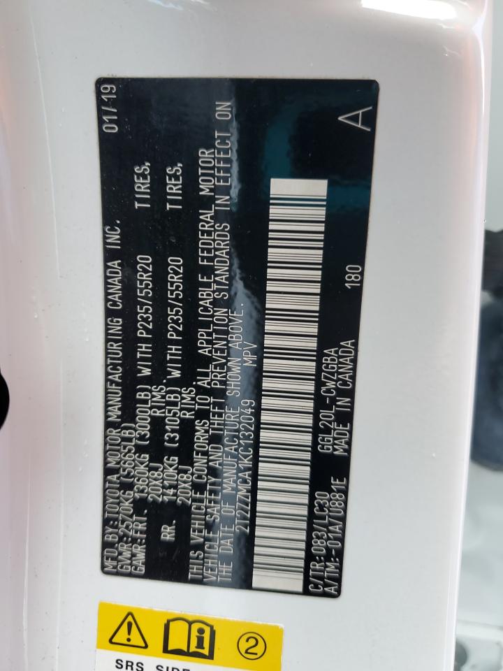 2019 Lexus Rx 350 Base VIN: 2T2ZZMCA1KC132049 Lot: 80785035