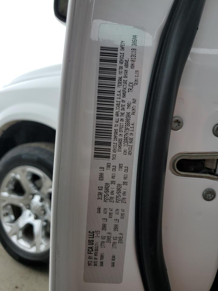 2015 Ram 1500 Laramie VIN: 1C6RR7NT9FS600304 Lot: 82349435