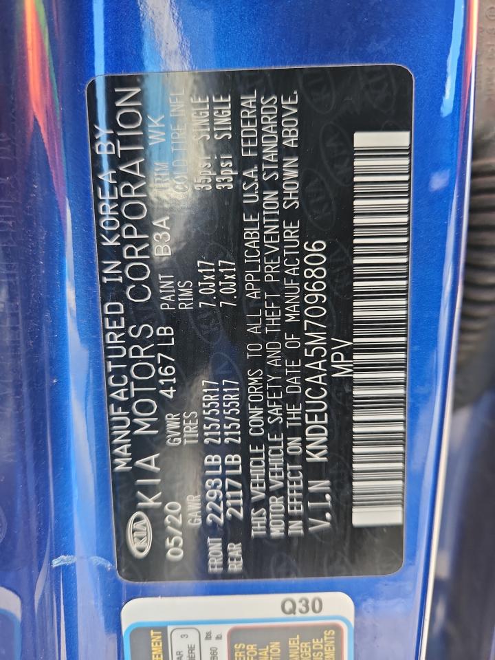 2021 Kia Seltos S VIN: KNDEUCAA5M7096806 Lot: 86661385