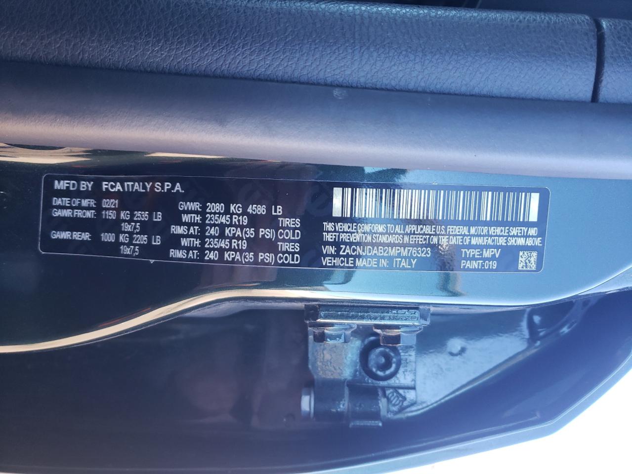 2021 Jeep Renegade Sport VIN: ZACNJDAB2MPM76323 Lot: 90604355