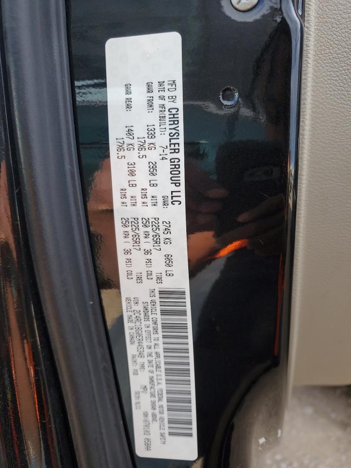 2014 Chrysler Town & Country Touring VIN: 2C4RC1BG0ER445348 Lot: 82387015