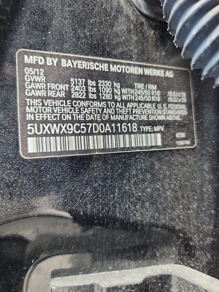 2013 BMW X3 xDrive28I VIN: 5UXWX9C57D0A11618 Lot: 84381085