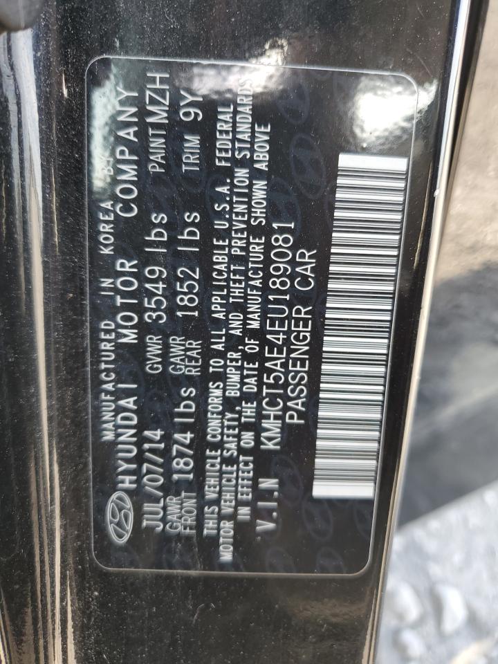 2014 Hyundai Accent Gls VIN: KMHCT5AE4EU189081 Lot: 84916525