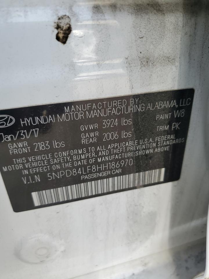 2017 Hyundai Elantra Se VIN: 5NPD84LF8HH186970 Lot: 86171825