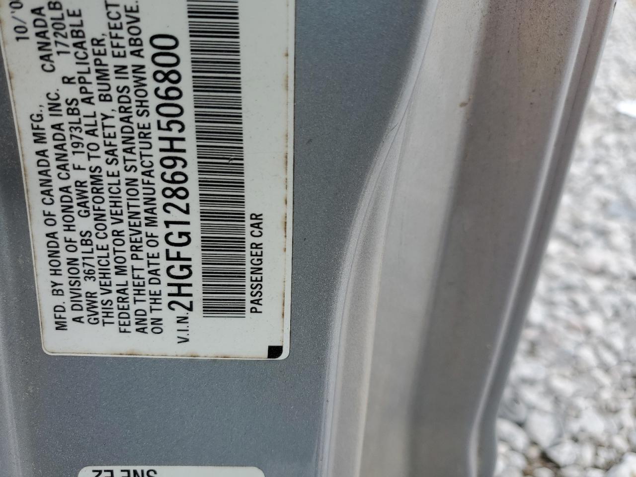 2009 Honda Civic Ex VIN: 2HGFG12869H506800 Lot: 84995145