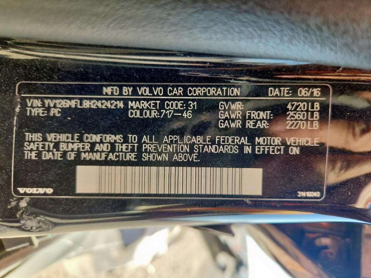 2017 Volvo S60 VIN: YV126MFL8H2424214 Lot: 85933775