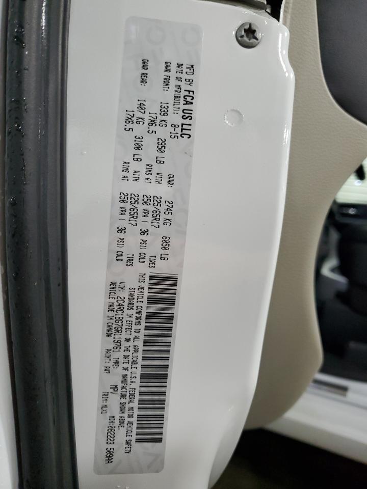 2016 Chrysler Town & Country Touring VIN: 2C4RC1BG7GR119761 Lot: 85954505