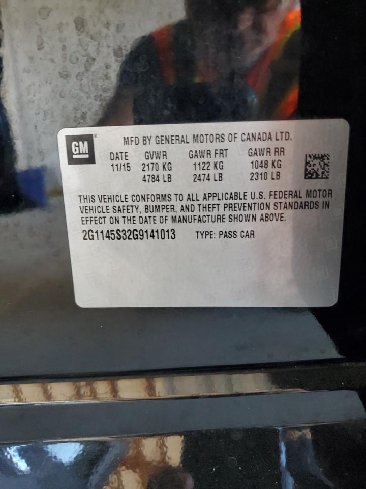 2016 Chevrolet Impala Ltz VIN: 2G1145S32G9141013 Lot: 82004495