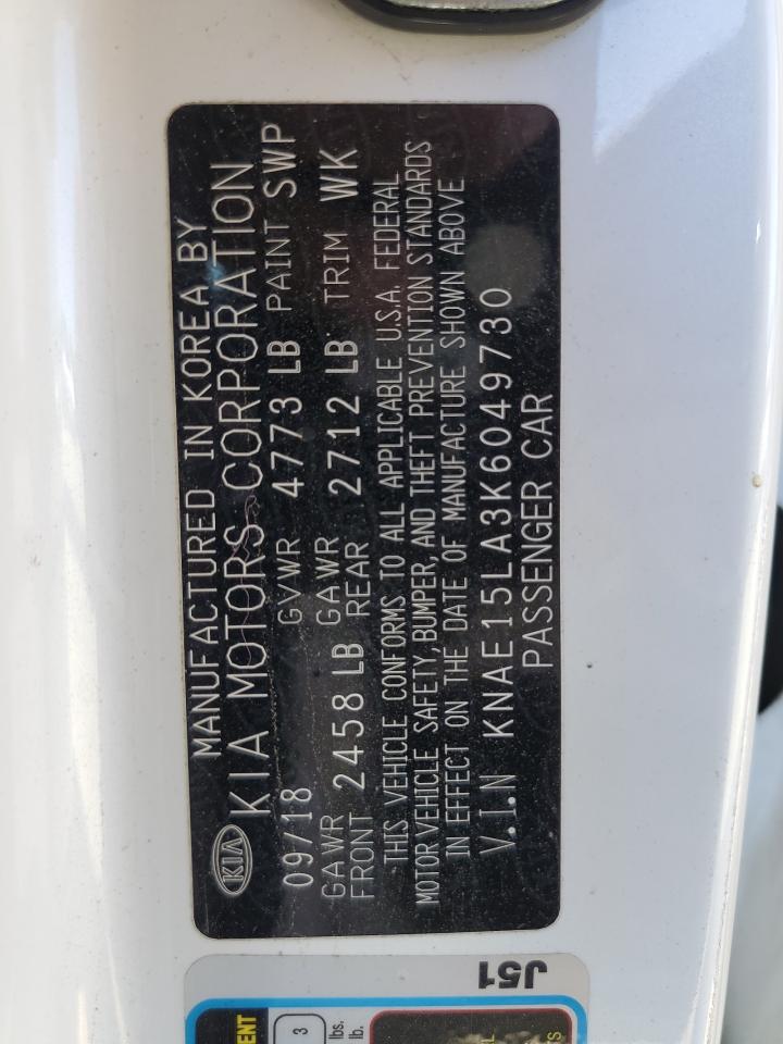 2019 Kia Stinger VIN: KNAE15LA3K6049730 Lot: 82580735