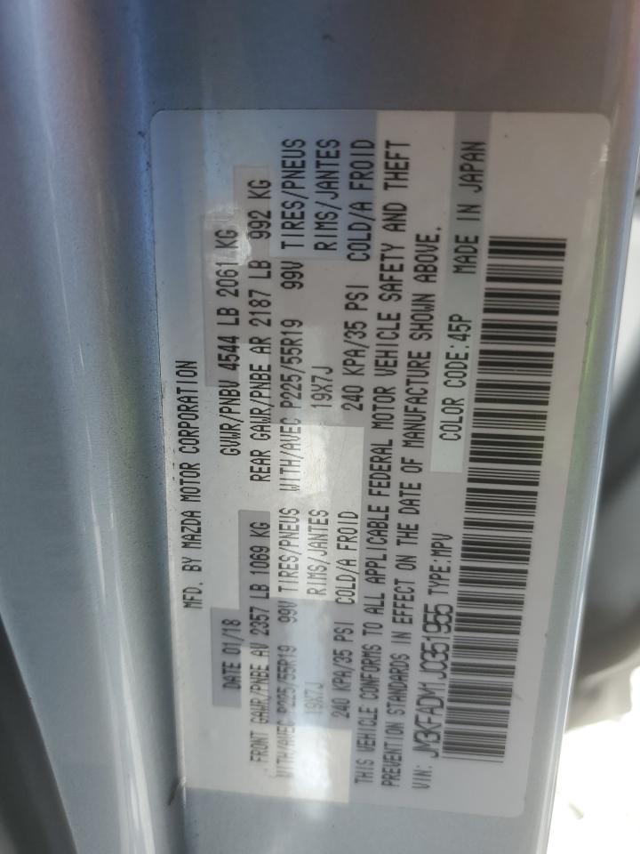 2018 Mazda Cx-5 Grand Touring VIN: JM3KFADM1J0351955 Lot: 90684525