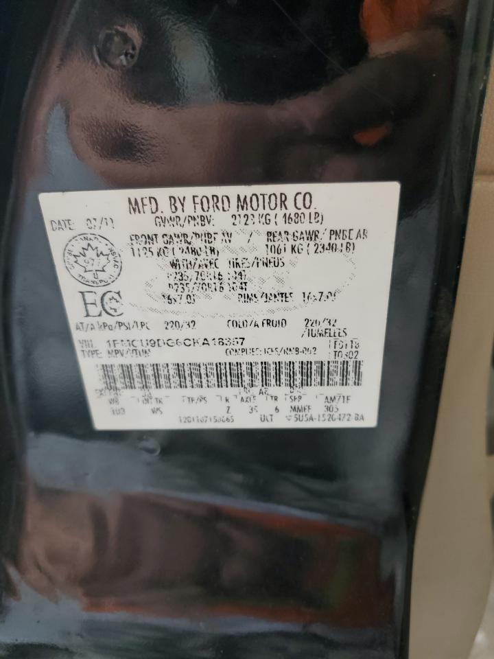 2012 Ford Escape Xlt VIN: 1FMCU9DG6CKA18357 Lot: 85728835