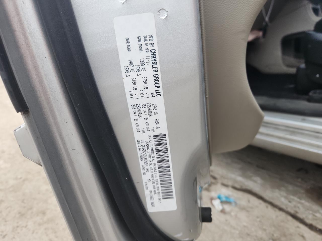 2012 Dodge Grand Caravan Sxt VIN: 2C4RDGCG5CR198274 Lot: 86126075