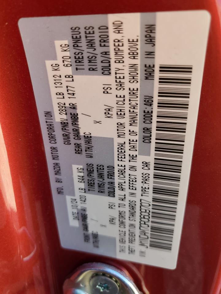 2024 Mazda Mx-5 Miata Grand Touring VIN: JM1NDAM70R0609707 Lot: 90369485