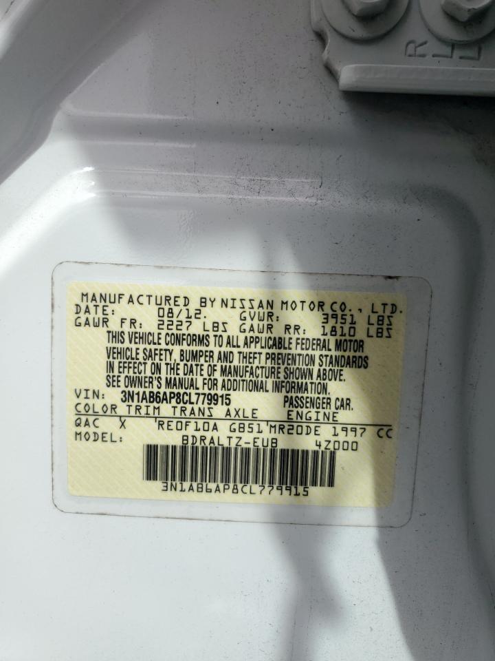 2012 Nissan Sentra 2.0 VIN: 3N1AB6AP8CL779915 Lot: 82374785