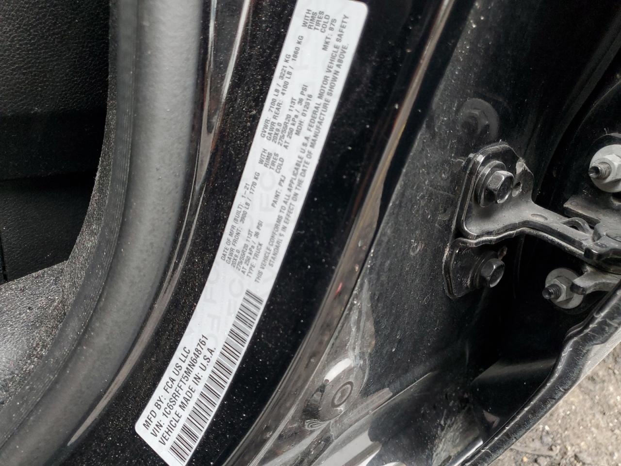 2021 Ram 1500 Big Horn/Lone Star VIN: 1C6SRFFT5MN648761 Lot: 85182855